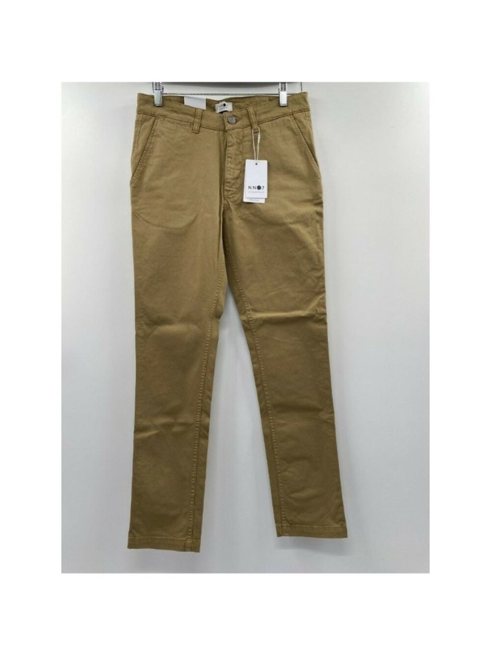 NN07 Mens Marco 1400 Slim Fit Taper Chino Pants Khaki Cotton Stretch Twill